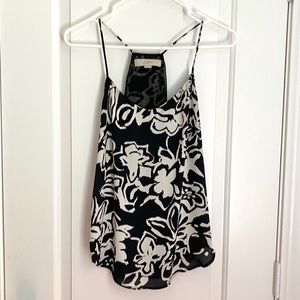 2/$10 LOFT Black and White Floral Cami